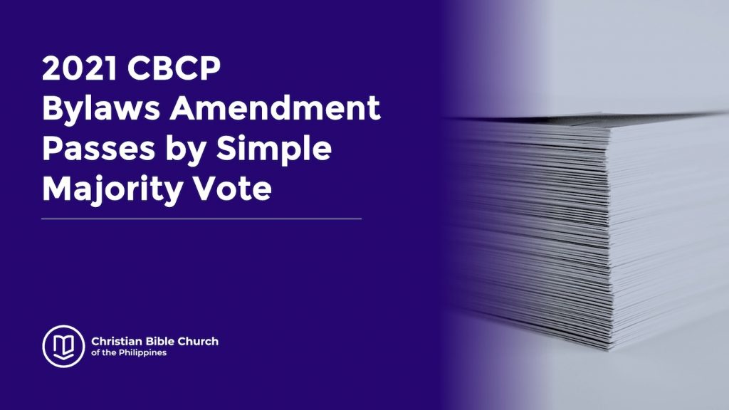 Title: 2021 CBCP Bylaws Amendment Passed by Simple Majority Vote
