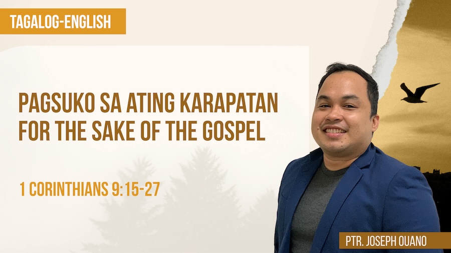 Pagsuko sa ating Karapatan for the Sake of the Gospel